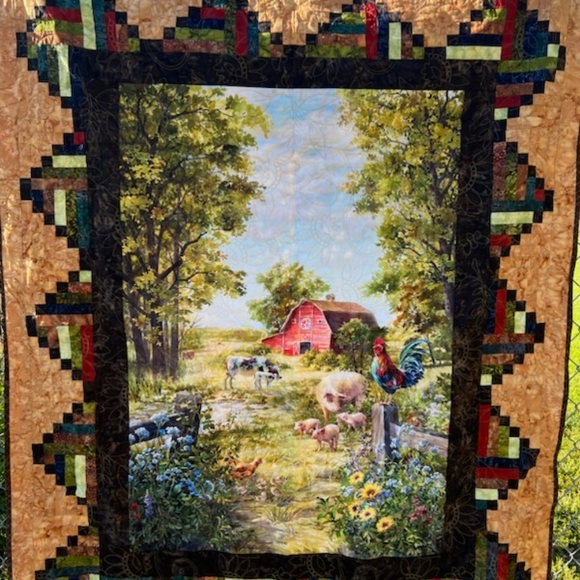 Handmade twin quilt - Picture 1 of 3